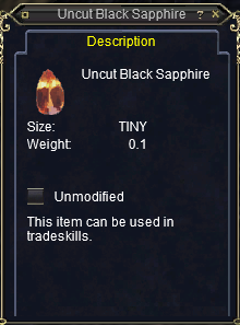 Uncut Black Sapphire